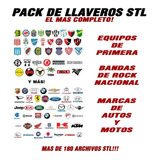 Pack De Llaveros Stl Impresion 3d Futbol Bandas Autos Motos 