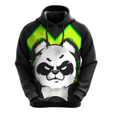 Blusa Moletom Full Sublimação Panda Gamer 