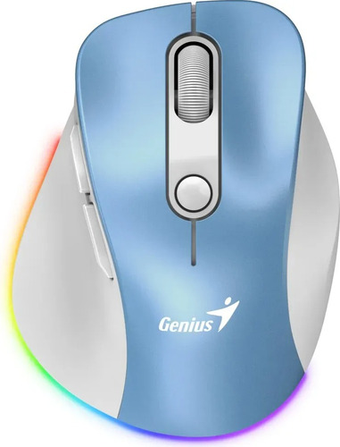 Mouse Genius Inalambrico Bt Recargable Ergo 9000s Pro Azul 