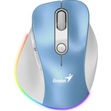 Mouse Genius Inalambrico Bt Recargable Ergo 9000s Pro Azul 