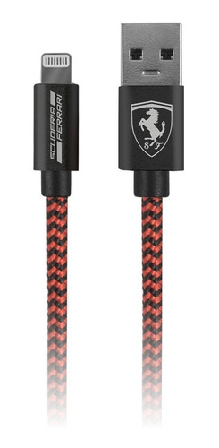 Cable Lihtning Tejido 1.5m  Ferrari Rojo Original