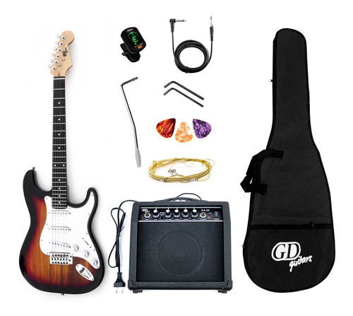 Pack Guitarra Eléctrica Stratocaster Gd Guitars