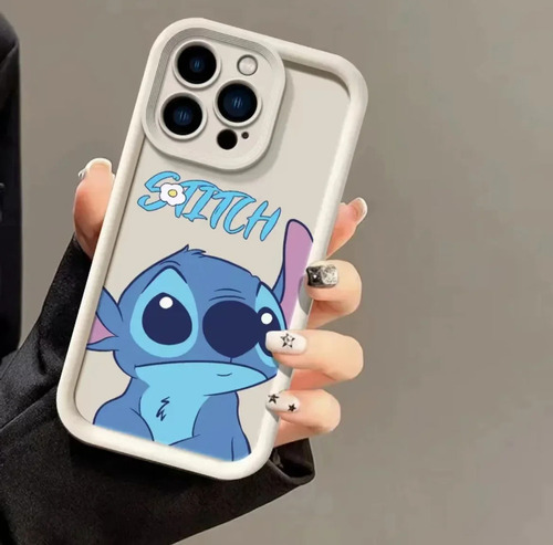 Funda De Silicona Suave Stitch For iPhone 15, 14 Pro Max 13