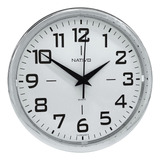 Relógio De Parede Cromado Metalizado Cozinha Sala 23cm