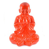 Buda Chinês Grande Vermelho Intenso Estátua
