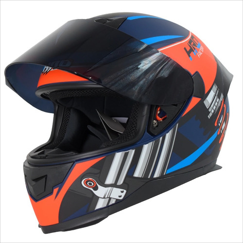 Casco Hro 511 Factory Azul Navy Naranja Mate Rider One