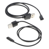 2x Cable De Carga Del Cargador Del Reloj Usb Magnético De 1