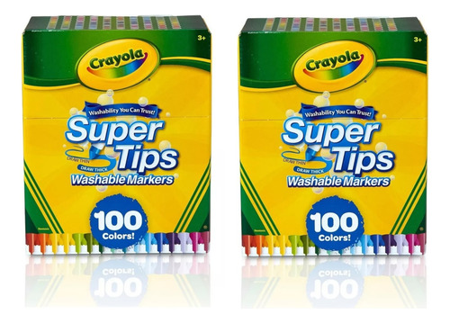 Set 2 Plumones Marcadores Lavables Super Tips Crayola 
