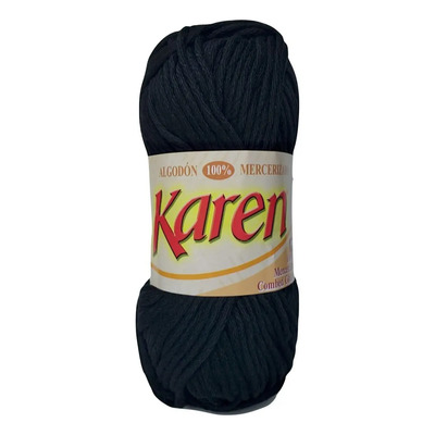 Hilaza Karen 100% Algodón Madeja De 100g Color Negro | MercadoLibre
