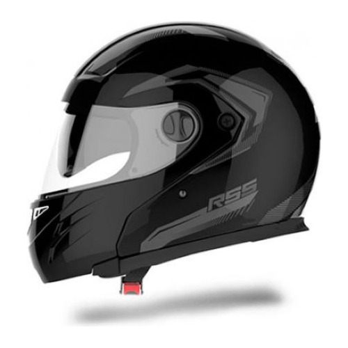 Casco Moto Hawk Rebatible Rs5 Vector Negro Brillante