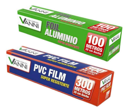Foil Cocina Aluminio Rollo 100 + Alusa Cocina Plast Film 300
