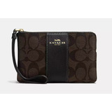 Muñequera Coach Signature Single Corner Zip