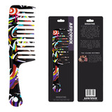 Afropick Antiestático De Dientes Anchos De Plástico Negro Pa