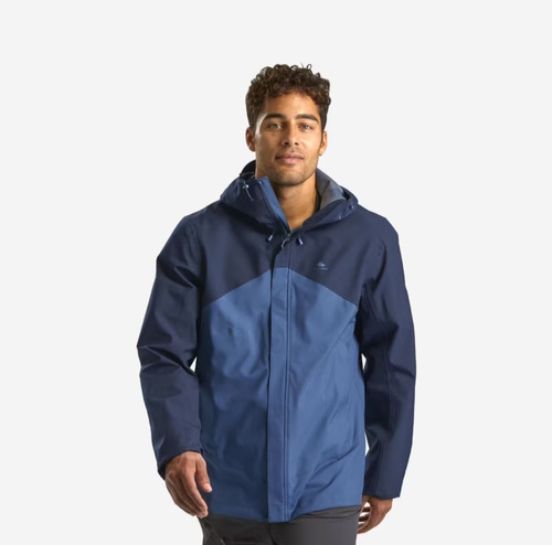 Chaqueta Impermeable De Senderismo Hombre Quechua Mh150 Azul