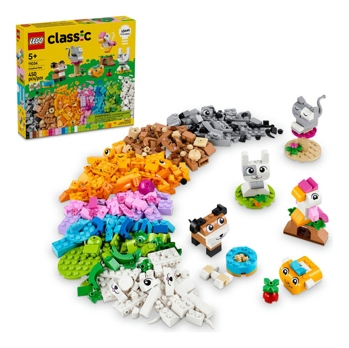 Lego® Classic Mascotas Creativas Juguete De Construcción Para Niños Y Niñas Apasionados Por Los Animales De 5 Años O Más  11034