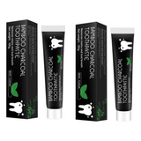 Bamboo Charcoal Cream Tooth Activated Carbon Tooth 2 Peças