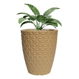 Vaso Polietileno Grande Coluna Diamante Para Plantas 50cm G