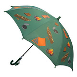 Paraguas Foxfire Para Niños, Diseño Liso, Verde, Tienda De C