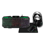 Kit Gamer Xzone 4 Em 1 Teclado Mouse Headset Mousepad Gtc-02