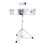 Timbales Matador M257 De 14 /15 Cromados Con Atril Y Soporte