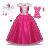 Gjdamfd Niñas Elegantes Rosa Princesa Vestir Ropa Disfraces 