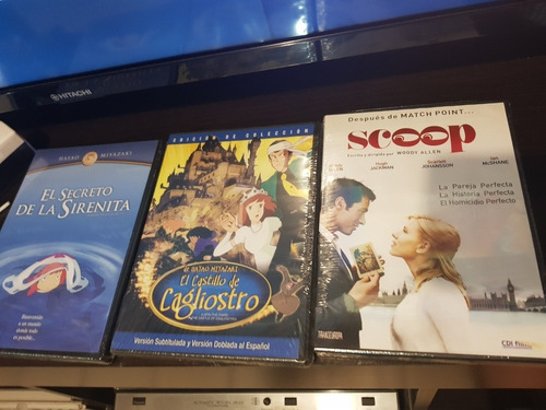 Lote 3 Dvd,  Scoop , El Castillo De Calostro Y Ponyo