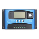 Controlador De Carga Solar 40a Mppt Dual Usb Ld Display Auto