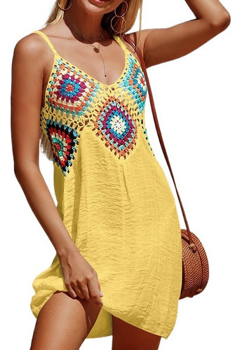 Salida De Playa Pareo Elegante Boho Mujer Tul Bikini Coverup