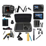 Kit P Gopro Hero 10 Black Mala Estanque Dome Tripé Película