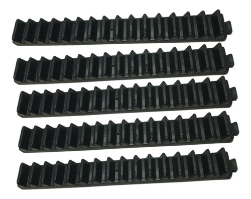 Gomos De Cremalheiras Nylon Motor Portão Industrial 5 Pçs Cor Preto