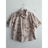 Camisa Vintage Estampada Vunic Talle 40