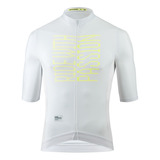 Jersey Ciclismo Blanco Estampa Neon Keep Klimbing Kk Unisex