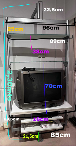 Rack Televisor Y Audio . Excelente Estado Moderno