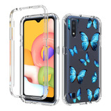 Funda Para Samsung Galaxy A01 - Mariposas Celestes