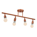 Lustre Articulado Trilho 4 Spot E27 Pra Sala Cozinha Cobre