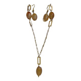 Juego Aretes + Collar En Gold Filled - Oro Golfi #833