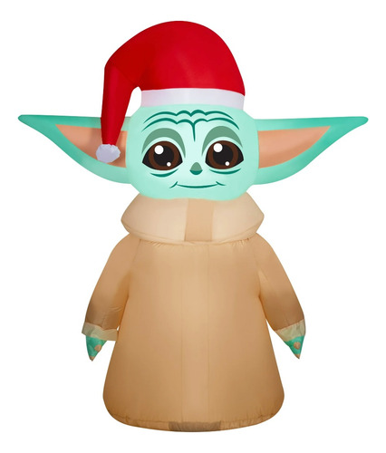 Inflable Navidad Star Wars Baby Yoda Mandalorian 1.52 M *sk