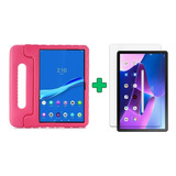 Combo Funda Maletin Niños + Vidrio P/ Lenovo M10 Plus 3° Gen