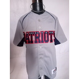 Jersey Patriots 10-12 Años Gris  Y Azul D Niño 