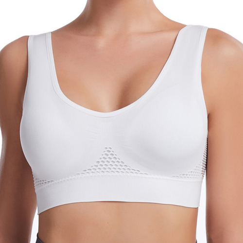 Sujetador Deportivo De Malla Hueca Para Mujer, Cómoda, Camis