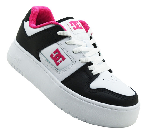 Tenis Dc Shoes Manteca 4 Platform Adjs100156 Kwp Blk/pnk/wht