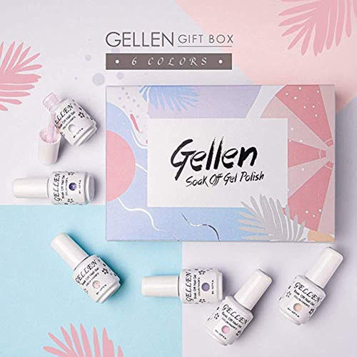 Gellen Gel Nail Polish Set - Pure - Glitters Series Popular 