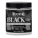 Máscara Capilar Preta Tonalizante Black 500gr Toplife