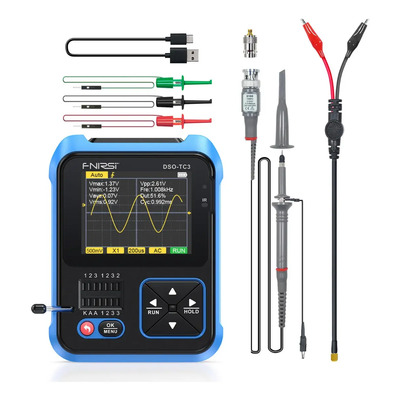 Osciloscopio Digital Transistor Tester Generador Señal 3en1 Azul Fnirsi DSO-TC3 | Envío gratis