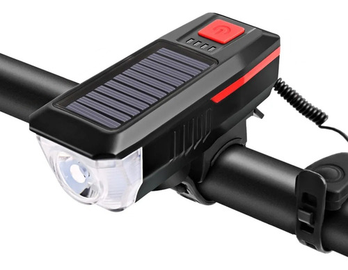 Luz Bicicleta Led Frontal Recargable Solar-usb 514