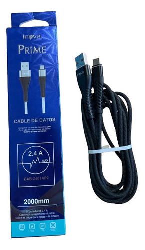 Cable Cargador Y Datos Micro Usb Apto Carga Rapida 2.4a