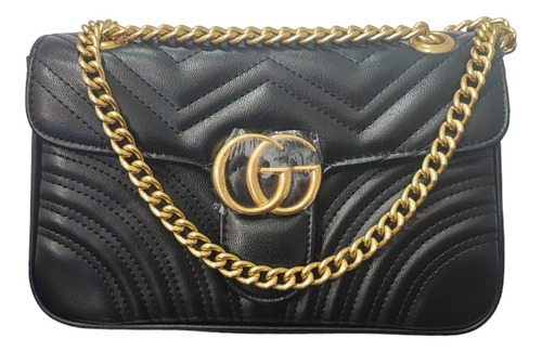 Bolso Dama Piel Crossbody  Negro Gucci 