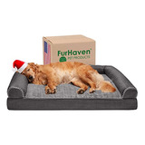 Cama Furhaven De Mascotas Piel De Lujo Ortopedica Jumboxl :)