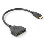 Splitter Plano Divisor Hdmi 1 Macho A 2 Hembra / Videojuego