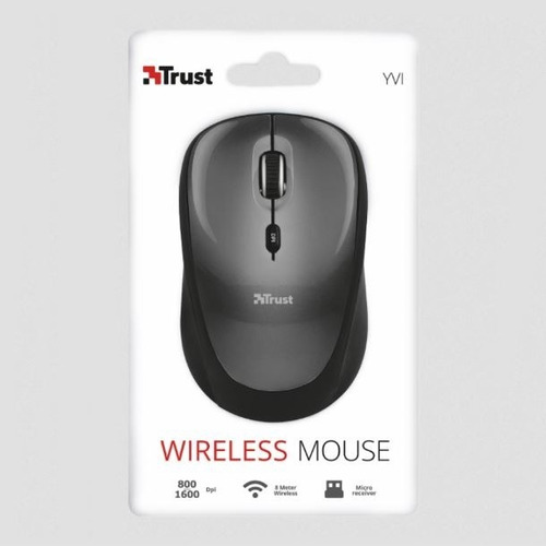 Mouse Yvi Inalambrico Negro Trust Soy Gamer